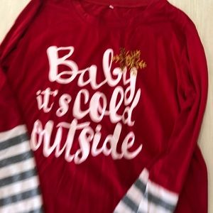 Baby it’s cold outside maternity top